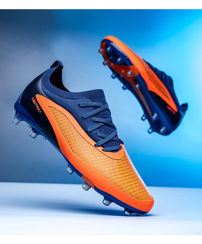 Men New TF Football Boots Sneakers Society Field Resistant Adult Breathable Male Soccer Shoes Training Top Quality Studded