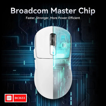 ATTACK SHARK X3 trådløs gamingmus PixArt PAW3395 49g SUPERLIGHT, BT/2.4G trådløs/kablet, 6 justerbare DPI op til 26000