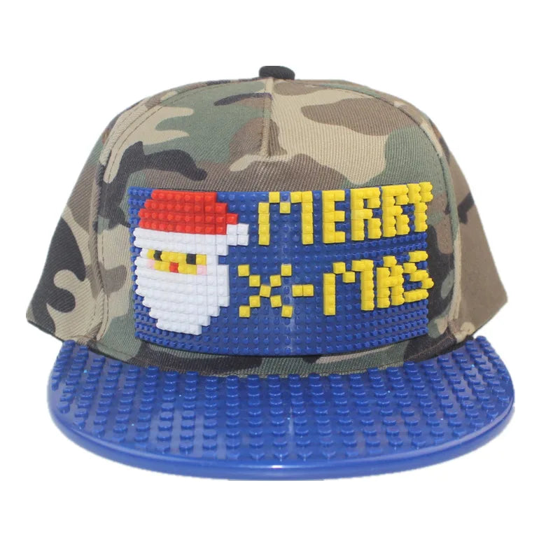 Karikatūrinės „Patchwork“ beisbolo kepurės, „DIY“ blokai, „Snapback“ kepurės, hiphopo kepurės vyrams ir moterims, nuimami „Pixels“ elementai, „Dad Hats“ kepurės, kepurės vaikams ir suaugusiems