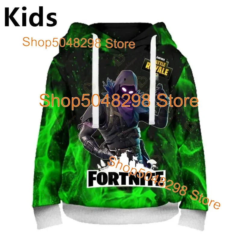 Men Women Hoodie 3D Battle Royale Print Fortnite Victory Printed Hoodies Boys Girls Hooded Streetwear Sweatshirts