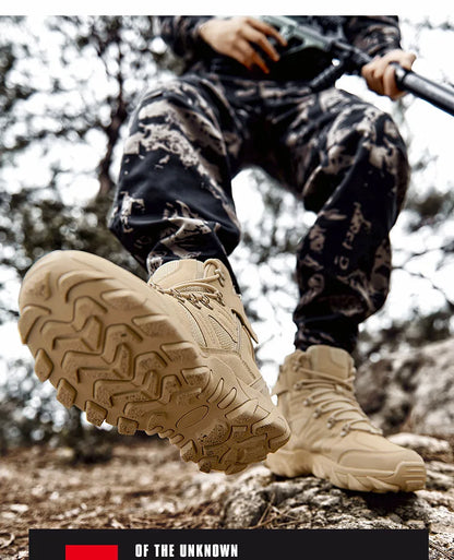 Upgraded Tactical Combat Training Boots Male Outdoors Camping Anti-wear Rapid Response Hiking Shoes Fishing Hunting Sneakers Men