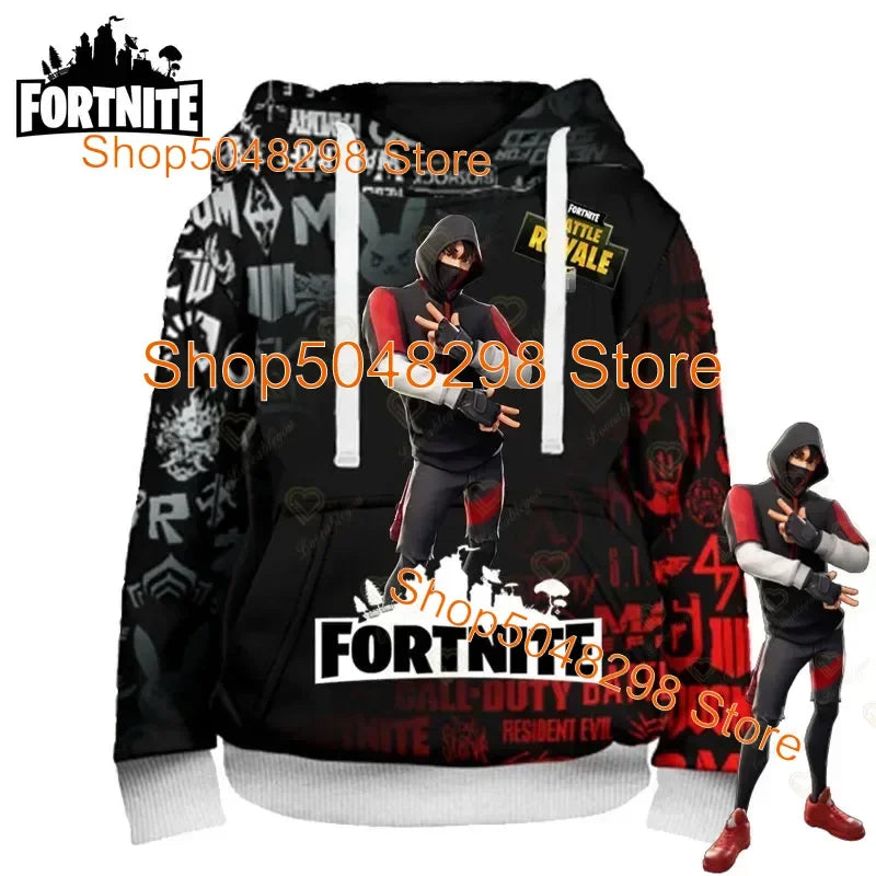 Men Women Hoodie 3D Battle Royale Print Fortnite Victory Printed Hoodies Boys Girls Hooded Streetwear Sweatshirts