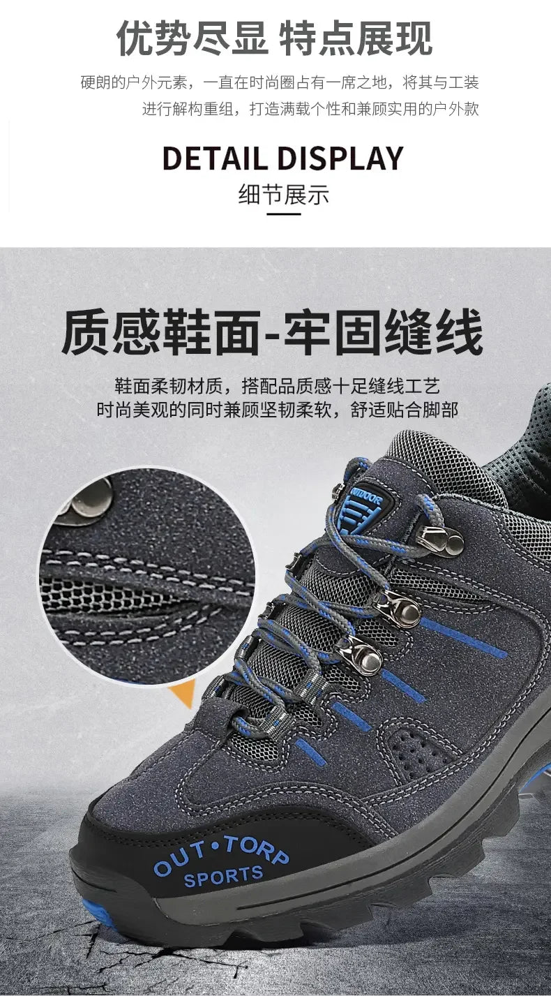 Retro Style Men Sports Shoes Autumn and Winter Short Boots Anti Slip Hiking Shoes Suitable for Ankle Boots Urban Commuting 2025