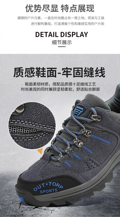 Retro Style Men Sports Shoes Autumn and Winter Short Boots Anti Slip Hiking Shoes Suitable for Ankle Boots Urban Commuting 2025