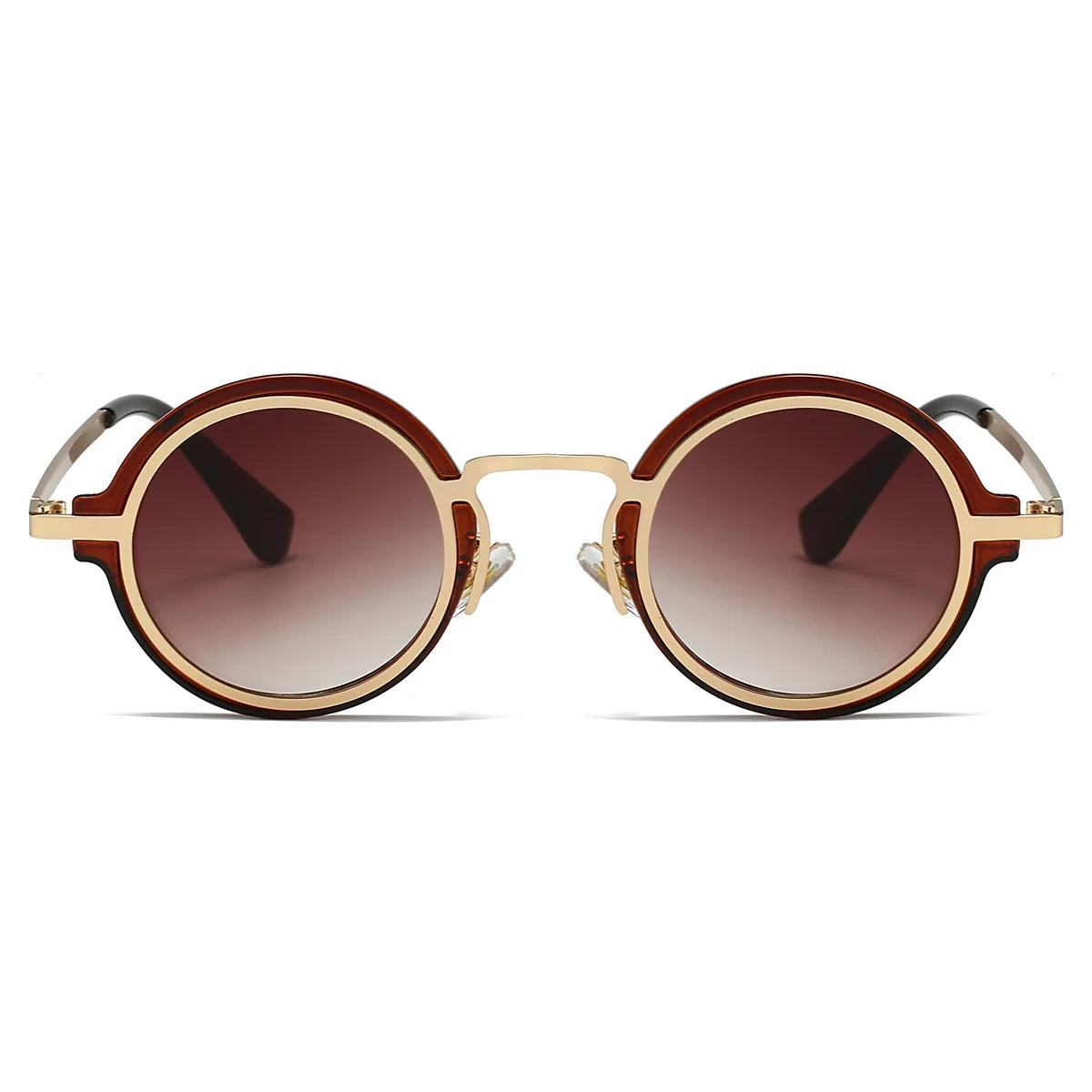 New Retro Small Round Frame Sunglasses for Men's Personalized Steampunk Outdoor Driving Sunglasses Street Photography