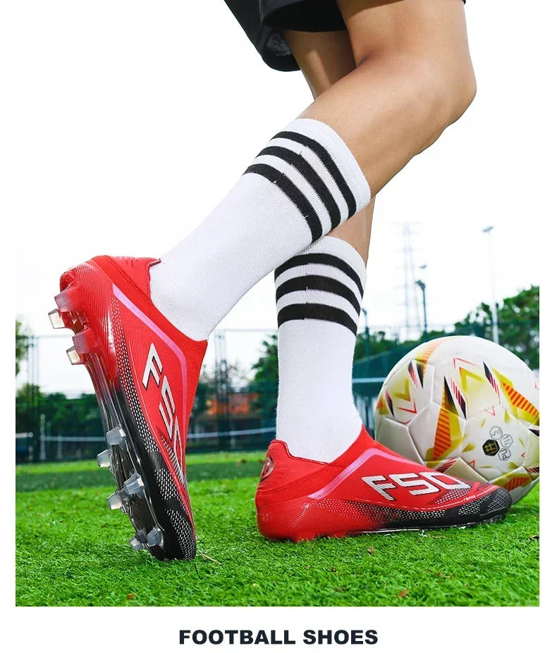 New Men Football Boots Non-Slip Boys Soccer Shoes Grass Cleats High-quality Match Sneakers Hot-selling Outdoor High-top Light