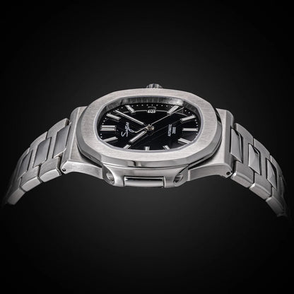 Orologio da uomo Sugess automatico meccanico da polso, movimento Miyota 9015, quadrante MOP, luminoso, impermeabile 5bar, bracciale di lusso S466