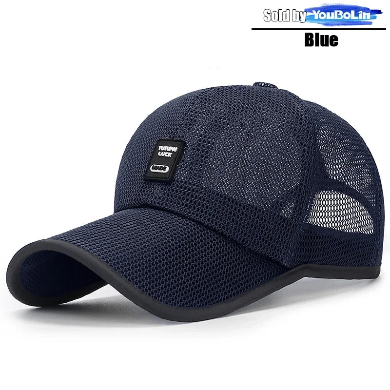 Summer Breathable Mesh Adjustable Baseball Cap Sun Hat Trucker Caps Dad Hats