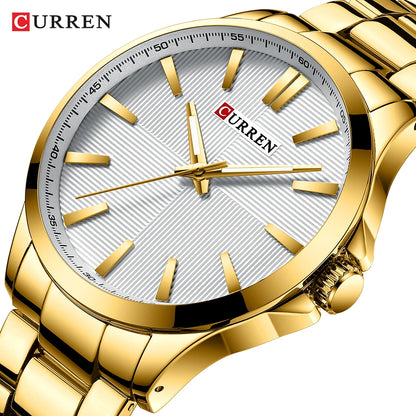 CURREN Men’s Watch – Luxury model, water-resistant, military style, stainless steel – Sports wristwatch (ref. 8322)