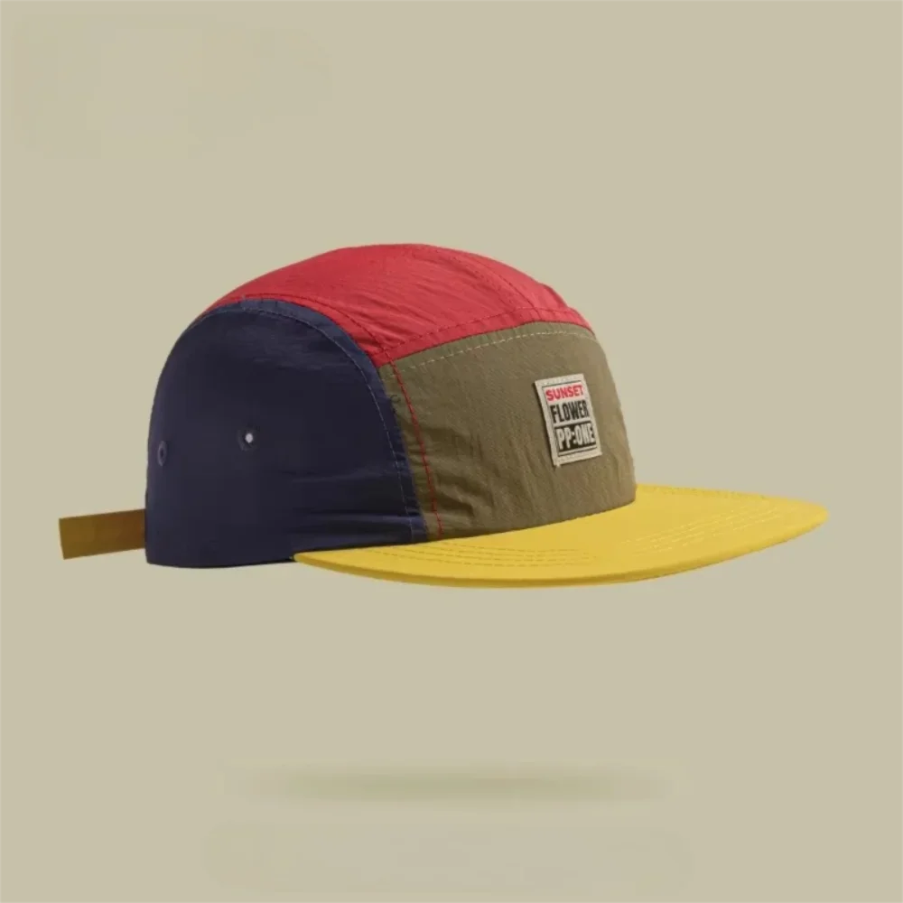 Retro Japanese Style Hip-hop Hats 5 Panel Thin Flat Brimmed Baseball Cap Quick-drying Breathable Sunscreen Hat Unisex
