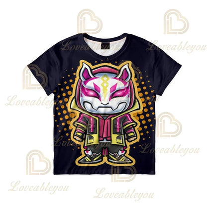 New Fortnite Summer T-Shirt Boys Cartoon Cute Tee Short Sleeve Shirt Men Women Children T-shirts Teenager Tee Streetwear Tops