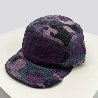 Unisex CAMO greitai džiūstančios beisbolo kepurės su siuvinėtomis raidėmis, apsaugančios nuo saulės, spalvų blokų dizaino, kvėpuojančios, asmeninės, su snapeliu, universalios