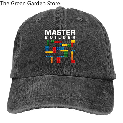 „Building Blocks“ daugiaspalvė kepurė su snapeliu vyrams „Cool Master Builder“ „Building Blocks“ individualizuota kepurė su snapeliu apsaugai nuo saulės