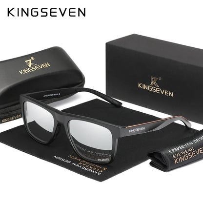 KINGSEVEN Brand Trendy Rectangle Frame Sunglasses Vintage Polarized Women Men Glasses Causal Driving Eyewear UV400