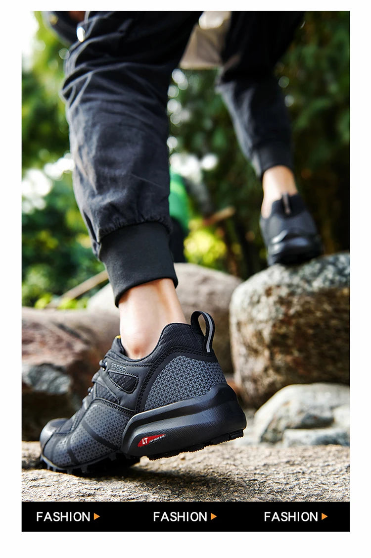Men's Hiking Shoes All-terrain Outdoor Sports Shoes Breathable Mesh Non-slip Wear-resistant Hiking Shoes Outdoor Cycling Shoes