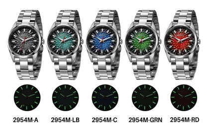 BERNY men’s watch – Quartz watch, sapphire crystal, luminescent hands, water-resistant to 10 ATM, made entirely of stainless steel – Elegant and casual style, ideal for everyday wear or professional occasions