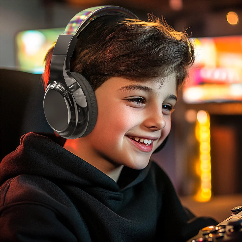 Gradient Kids Bluetooth Headphones Over Ear Girls Wireless Headphones With Mic Foldable Lightweight Headset For School Travel