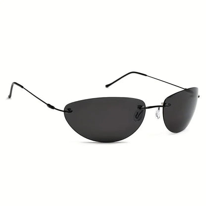 Cool The Matrix Neo Style Polarized Titanium Sunglasses Ultralight Rimless Men Driving Brand Design Sun Glasses Oculos De So