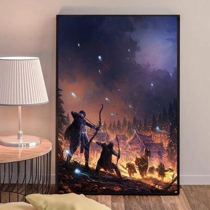 Poster za igru World of Warcraft, kvalitetni otisci i plakati, HD kvaliteta, zidna umjetnost, studija, kućni dekor