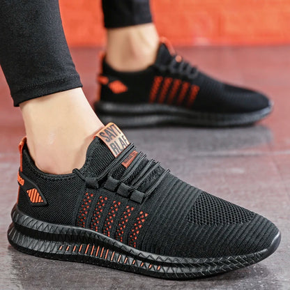 Zapatillas de moda ligeras para hombre, calzado casual transpirable con cordones, zapatos de caminar para hombre, calzado casual de verano