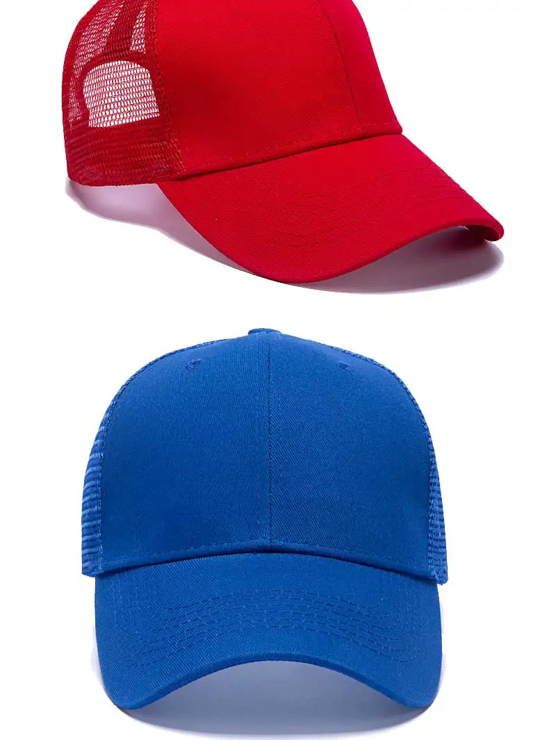 Gorras de béisbol al por mayor para hombre, gorras casuales, gorras de malla para mujer, gorras unisex con logotipo personalizado, gorras bordadas