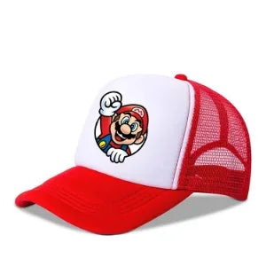 Czapki z daszkiem Mario w stylu casualowym, baseballowe, uniwersalne, z poliestru, dla dzieci, z motywem kierowców ciężarówek, dla dorosłych, z regulacją, akcesoria związane z anime