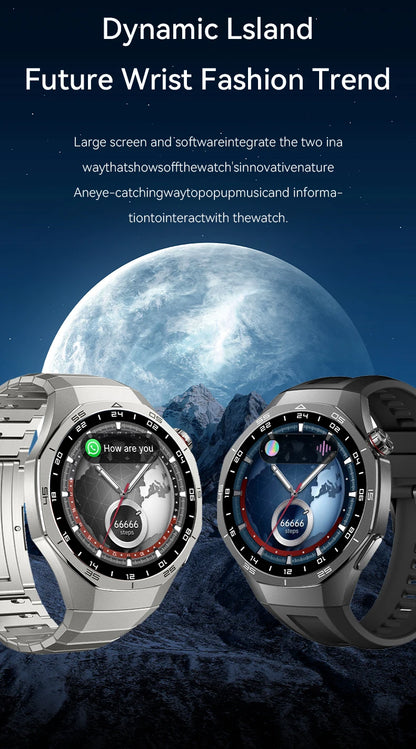 LAXASFIT 2026 New Smart Watch Men's 1.52 HD Screen Bluetooth Talk Heart Rate Monitor Men Women NFC Outdoor Sports Smart Watch