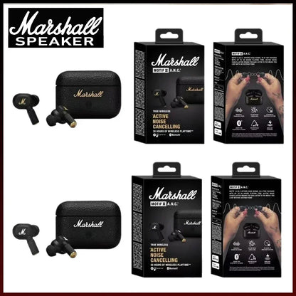 Marshall MOTIF II ANC True Wireless Earbuds Bluetooth Active Noise Cancelling Headphones Hi-Fi Deep Bass In-ear Earphones Mic