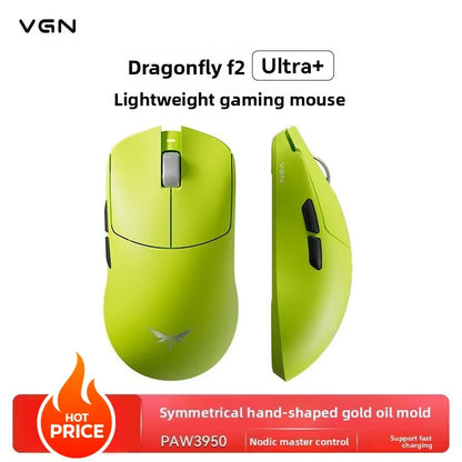 VGN Dragonfly F2 ProMax/Ultra esport gamer egér 42000DPI 0.125ms CSGO-hoz, alacsony késleltetésű, vezetékes/vezeték nélküli, dupla 8K, 3 mód, PAW3395/3950