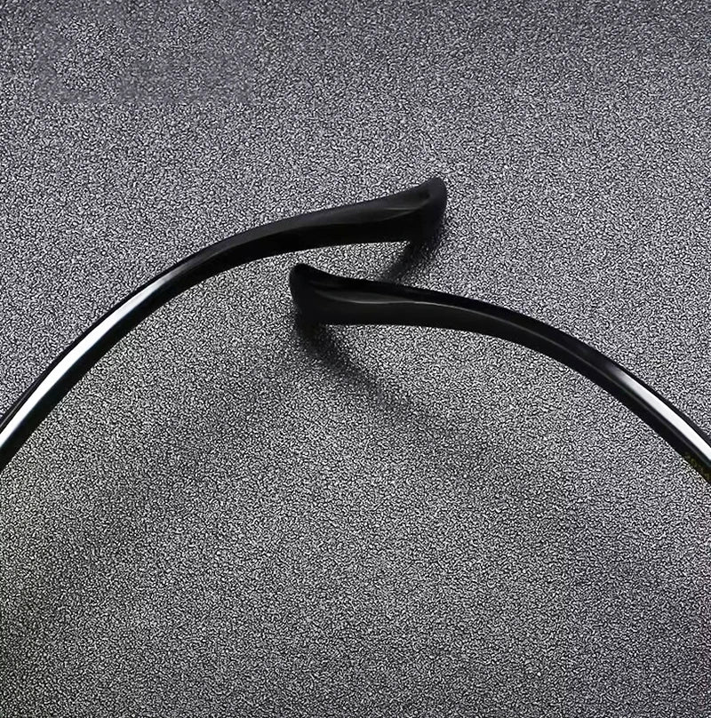 KLASSNUM Men Fashion Cycling Rimless Sunglasses Photochromic Polarized Shades Color Changing Fishing Car Driving Yellow Glasses