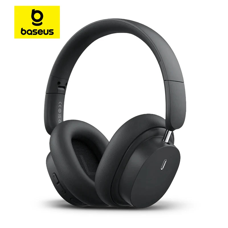 Baseus Bowie D05 Wireless Bluetooth 5.3 Headphones – HiFi Stereo Foldable 70H Battery Over-Ear Headset with Deep Bass & Dual Connection