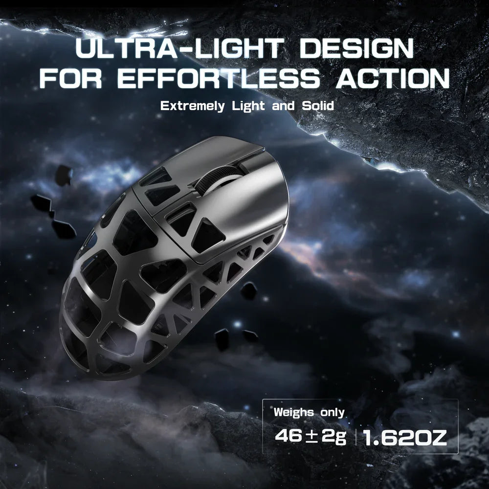 ATTACK SHARK R3 Magnesium Alloy Gaming Mouse 8K Wireless Superlight Mouse, PAW3395 Sensor, 26000 DPI, 8000Hz Polling Rate, Bluetooth, 2.4G & Wired Gaming Mouse