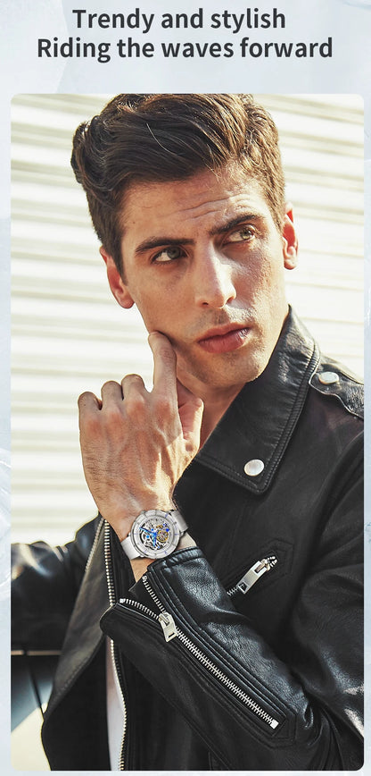 Luxury Brand Mens Automatic Watches Pagani Design Transparent Mechanical Watch For Men Sport Mechanical Skeleton Wristwatch Relo