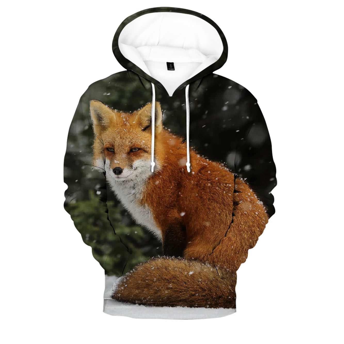 Suositut hip hop -tyyliset uutuushupparit ja collegepaidat, mukava uusi Fox 3D -printti, miehille/naisille, aikuisille/lapsille, rennot puserot