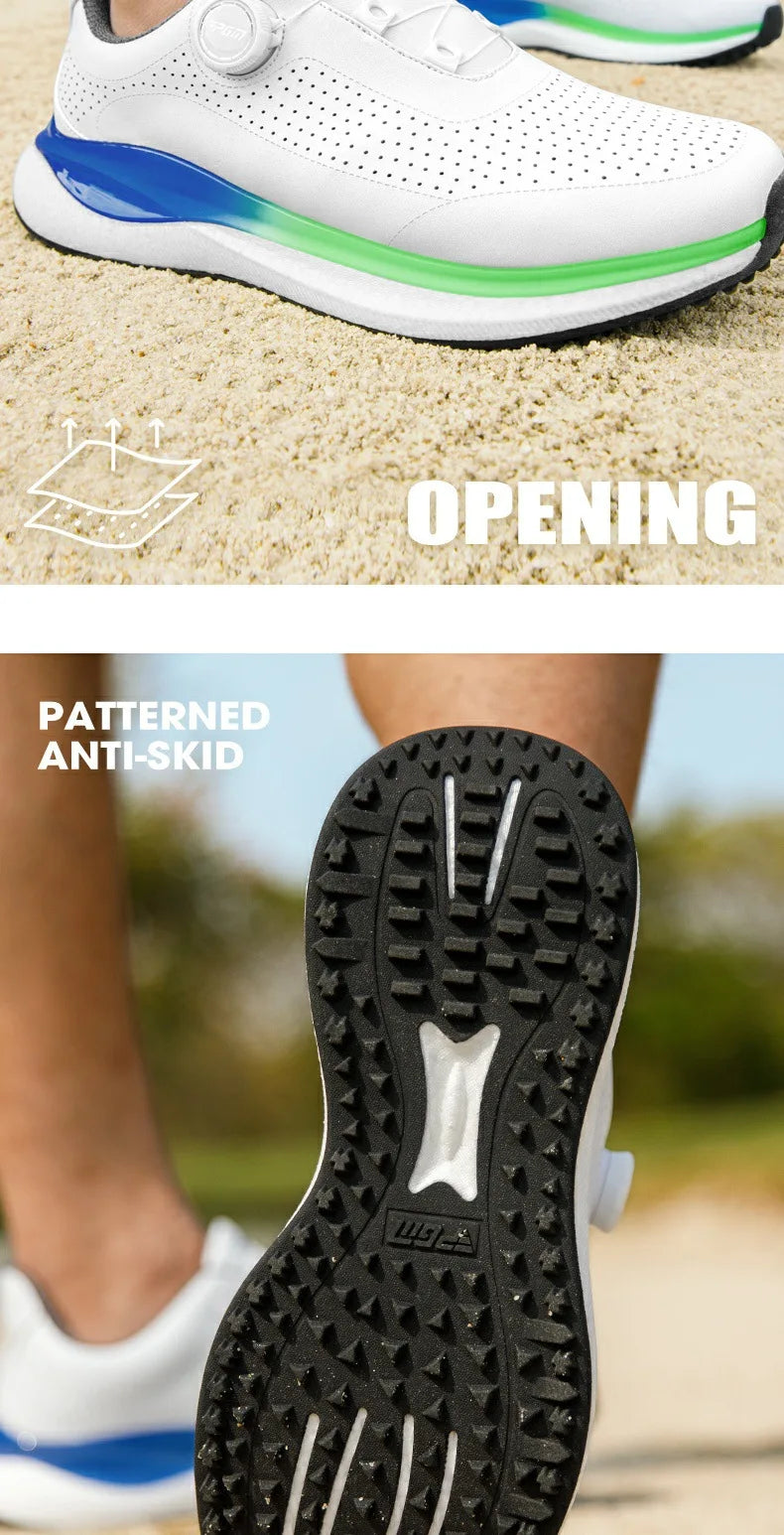 PGM muške sportske tenisice za golf Super Soft Popcorn midsole Knob Lace, protuklizne, prozračne golf cipele
