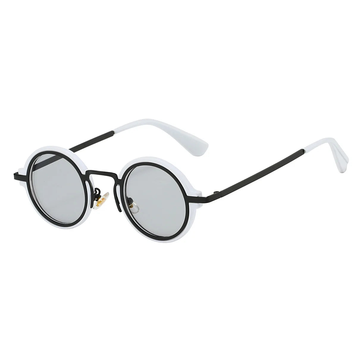 New Retro Small Round Frame Sunglasses for Men's Personalized Steampunk Outdoor Driving Sunglasses Street Photography