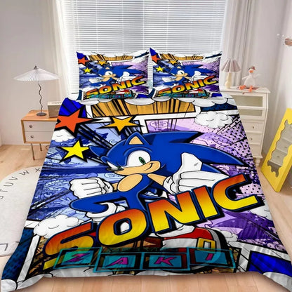 2/3pcs Sonic Duvet Cover Kids Bedding Set Comforter Cover Set for Bedroom Decor Teens Children Gifts single double bed