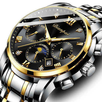 Dianpai automata mechanikus férfi karóra – Luxusmodell, vízálló, többfunkciós, világító kijelzővel, divatos kialakítással.
