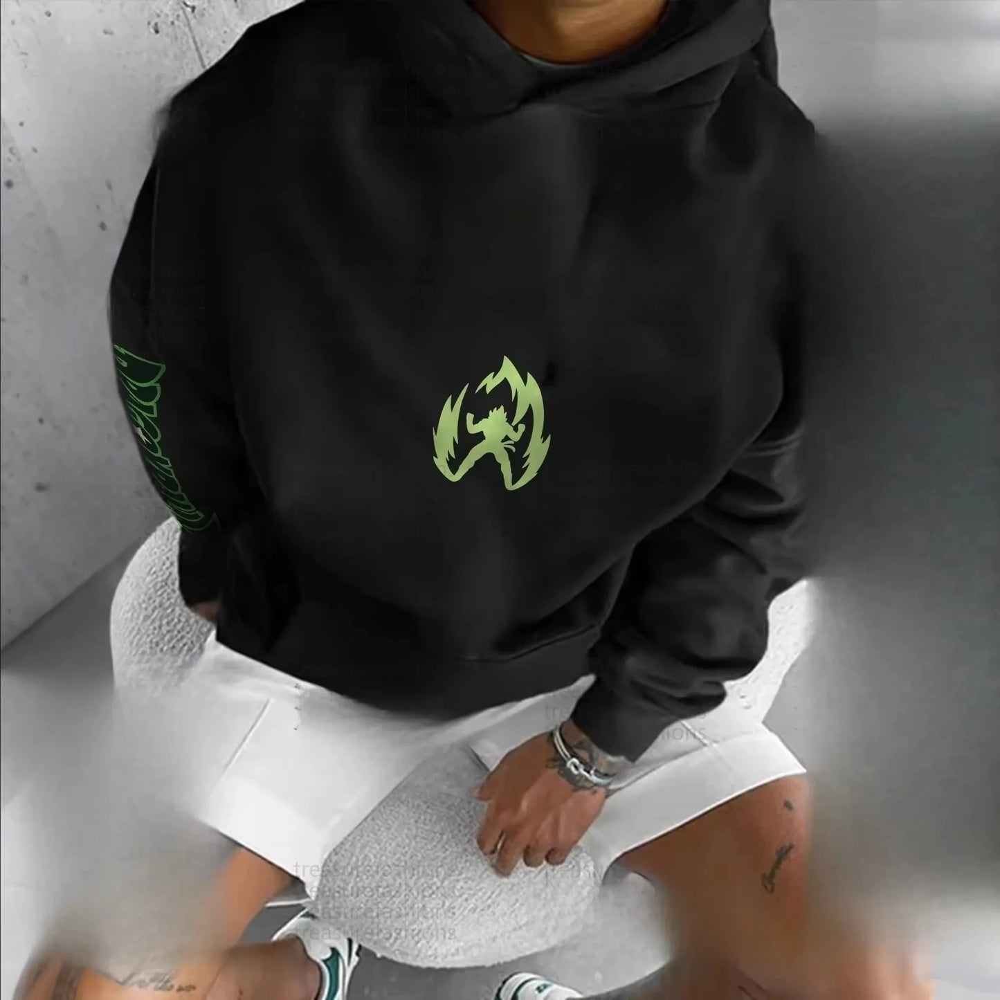 Oversized-Hoodie mit Dragon Ball Broly Anime-Print für Herren und Damen, Streetwear, lockerer Casual-Pullover, Sweatshirt für Frühling und Herbst, Y2K-Trend-Top