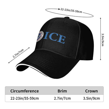Immigration and Customs Enforcement  ICE  Casual Baseball Cap  Hiking Fishing Trucker Hat Summer Men Fashion Baseball Caps