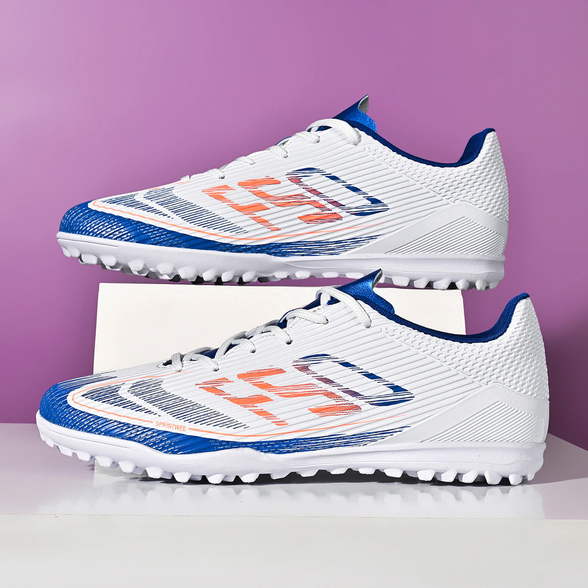 Chaussures de football TF pour terrain synthétique, semelle anti-usure, crampons de football, coupe confortable pour adultes, entraînements et matchs de football
