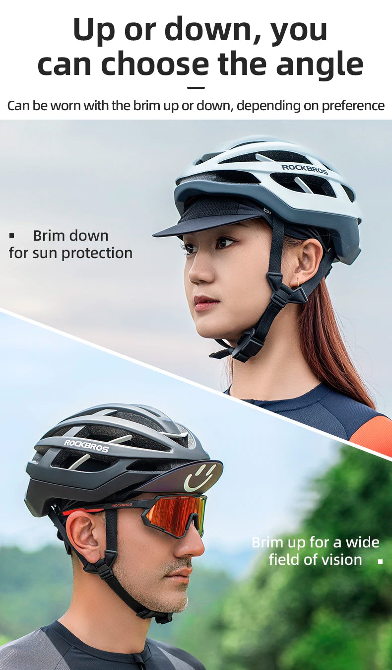 Casquette de cyclisme d'été ROCKBROS avec visière, protection solaire, respirante et à séchage rapide – Casquette de cyclisme pour les sports de plein air, la pêche et le cyclisme