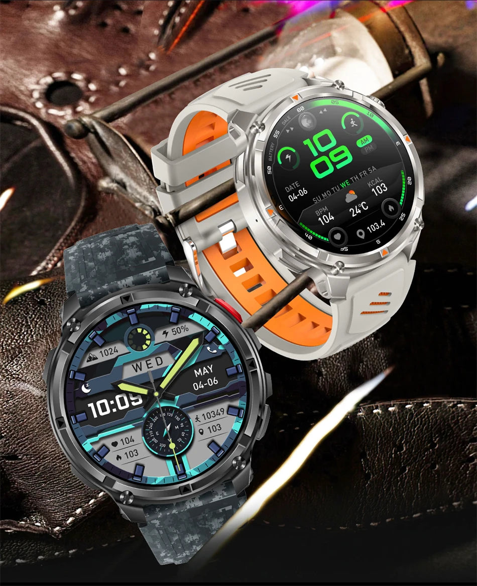 New Original 1100mAh Battery Men Smart Watch Outdoor GPS 10ATM Waterproof Bluetooth Call Sport Smartwatch For Android IOS Phones