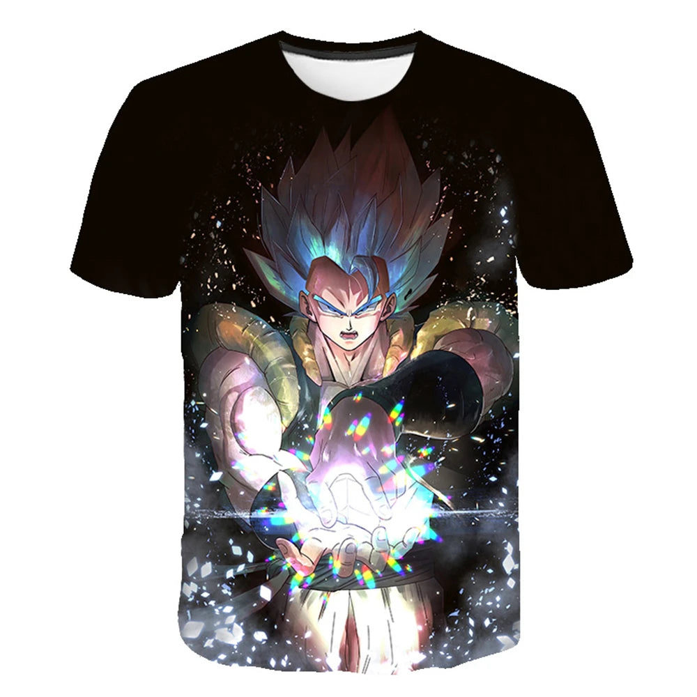 Koszulka Dragon Ball dla dzieci i dorosłych – koszulka z postacią z anime Son Goku w wersji Super Saiyan – koszulka dla chłopców – odzież dziecięca – letnie koszulki