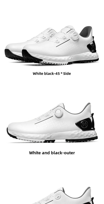 PGM Men's Golf Shoes Sneakers Comfortable Cushioning Knob Lace Waterproof and Anti Slip Height Increase XZ408