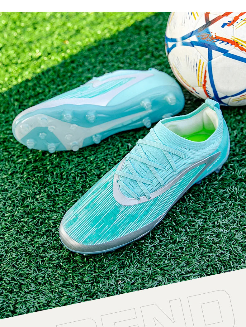 Nouveaux hommes chaussures de Football crampons de Sport adulte respirant antidérapant bottes de Football en plein air longues pointes formation garçons Match confortable