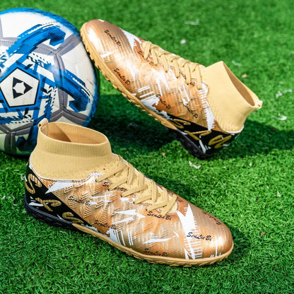 Chaussures de football montantes pour hommes, crampons professionnels pour terrain de football, baskets athlétiques pour adolescents, entraînement de football 2026