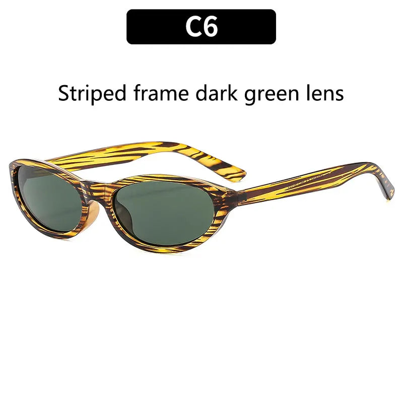BOYSEEN Men's Hip Hop Style Sunglasses Narrow Frame Orange Eyewear UV400 Travel Beach Sunglasses U400