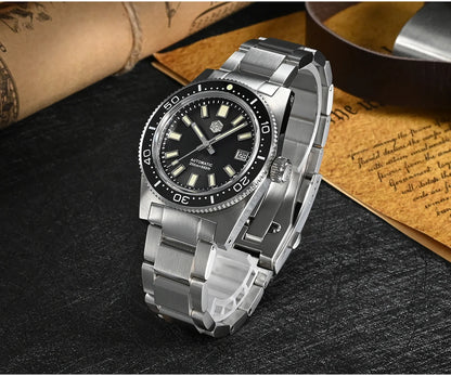 San Martin New 62mas 37mm Diver Mens Watch Classic Luxury Sapphire PT5000 SW200 Automatic Mechanical Watches Date 20Bar Luminous