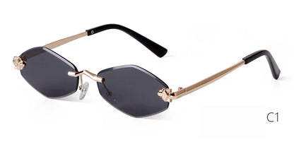 SORVINO 2024 Women Luxury Brand Designer Sunglasses New Polygonal Small Rimless Rhombus Sun Glasses Female Retro Eyewear